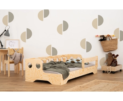 Geländer für Kinderbetten Universal und Ausziehbar Montessori Holz