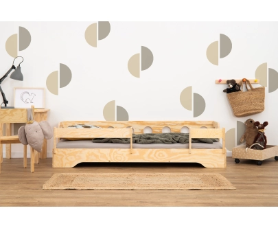 Geländer für Kinderbetten Universal und Ausziehbar Montessori Holz