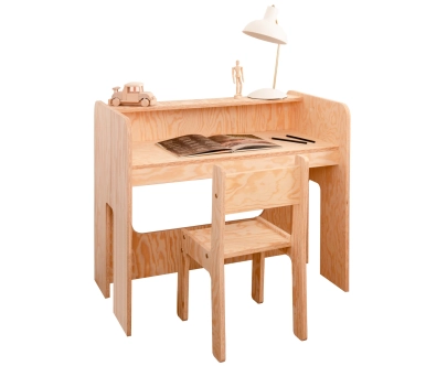 Kinderschreibtisch mit Stuhl Set MIMI BRK Montessori Holz
