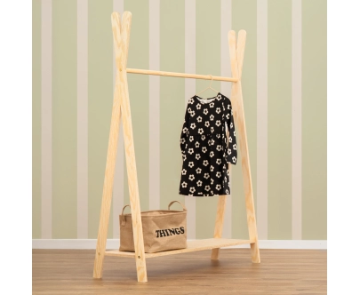 Kleiderständer für Kinder mit Ablage TIPI Montessori Holz