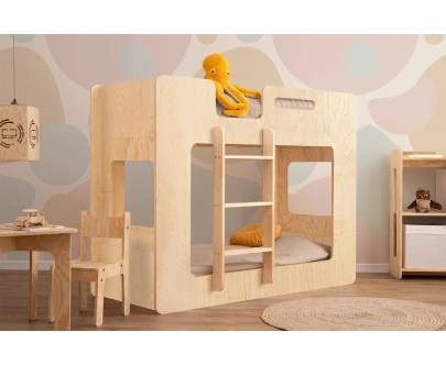 Etagenbett für Kinder mit Lattenrost MIMI Montessori Holz