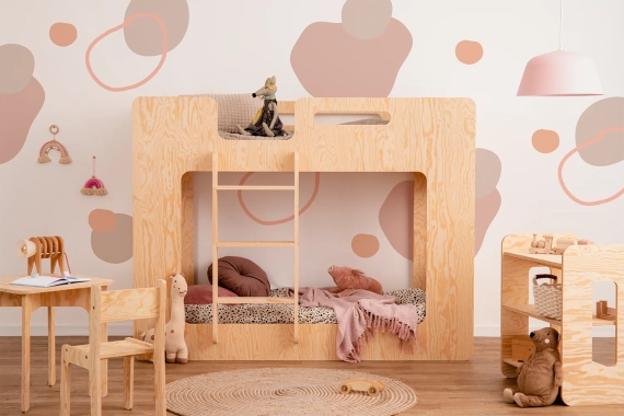 Etagenbett für Kinder mit Lattenrost MIMI Montessori Holz