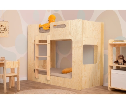 Etagenbett für Kinder mit Lattenrost MIMI Montessori Holz