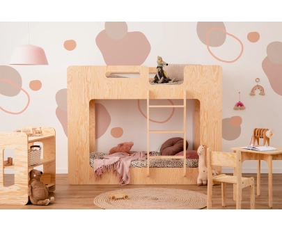 Etagenbett für Kinder mit Lattenrost MIMI Montessori Holz