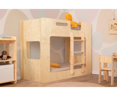 Etagenbett für Kinder mit Lattenrost MIMI Montessori Holz