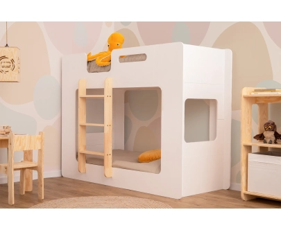 Etagenbett für Kinder mit Lattenrost MIMI Montessori Holz