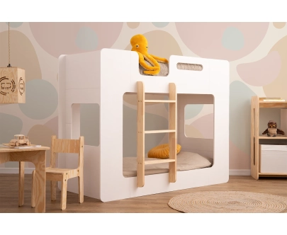 Etagenbett für Kinder mit Lattenrost MIMI Montessori Holz