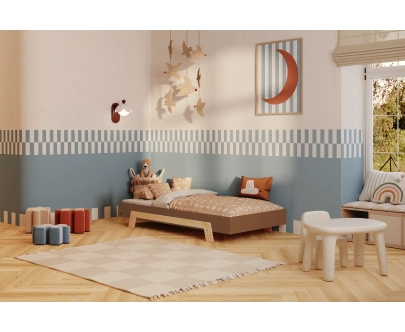 Einzelbett für Kinder mit Lattenrost PUZZLE Montessori Holz