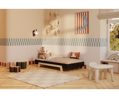 Einzelbett für Kinder mit Lattenrost PUZZLE Montessori Holz