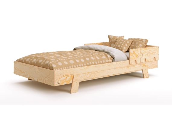 Einzelbett für Kinder mit Lattenrost PUZZLE Montessori Holz