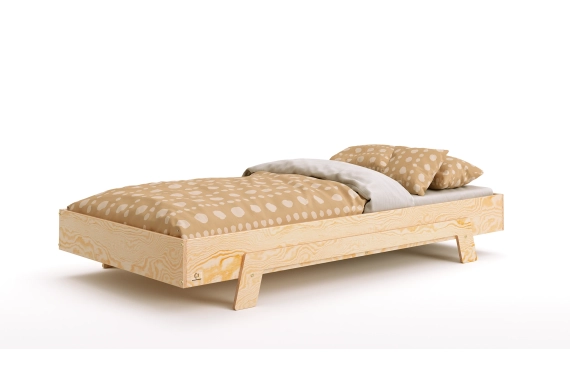 Einzelbett für Kinder mit Lattenrost PUZZLE Montessori Holz