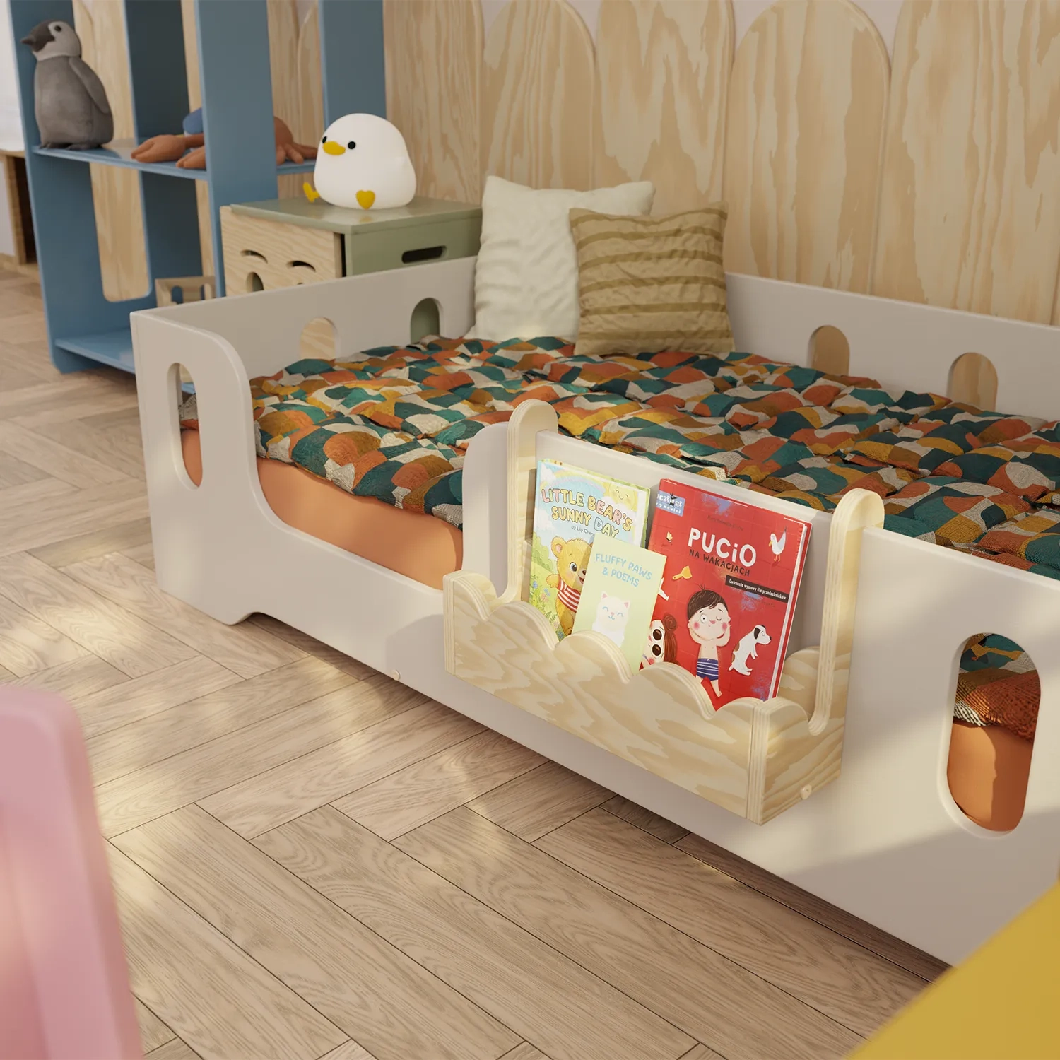 Das Hängeregal für Kinderbetten LULI Montessori aus Holz,  - Naturholz,  | Smartwood