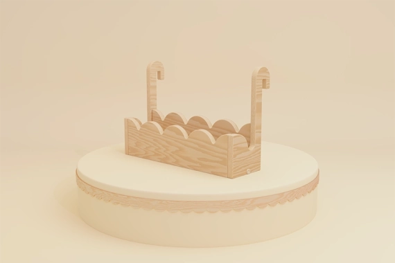 Das Hängeregal für Kinderbetten LULI Montessori aus Holz