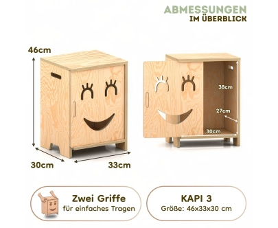 Nachttisch für Kinder KAPI Montessori Holz