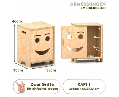 Nachttisch für Kinder KAPI Montessori Holz
