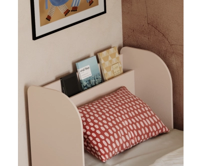 Einzelbett für Kinder und Jugendliche mit Schublade und Lattenrost FLOU D Klassisch Holz