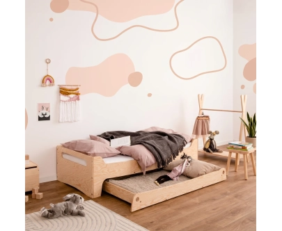 Kinderbett mit Schublade und Lattenrost TILA 10 Montessori Holz