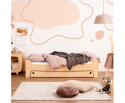 Kinderbett mit Schublade und Lattenrost TILA 10 Montessori Holz