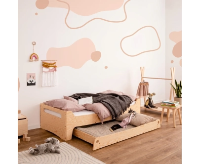 Kinderbett mit Schublade und Lattenrost TILA 10 Montessori Holz