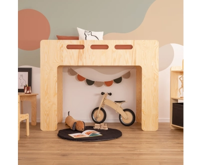 Hochbett für Kinder mit Lattenrost MIMI A Montessori Holz