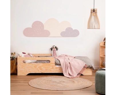 Einzelbett für Kinder mit Rausfallschutz und Lattenrost TILA 3 Montessori Holz