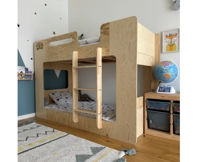 Etagenbett für Kinder mit Lattenrost MIMI Montessori Holz