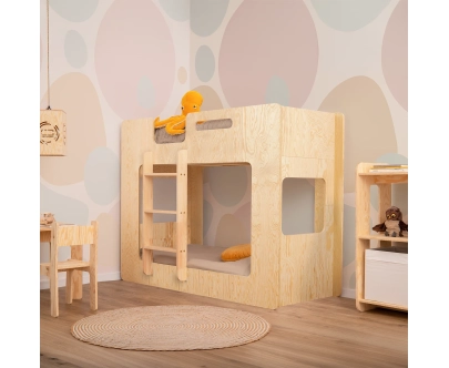 Etagenbett für Kinder mit Lattenrost MIMI Montessori Holz