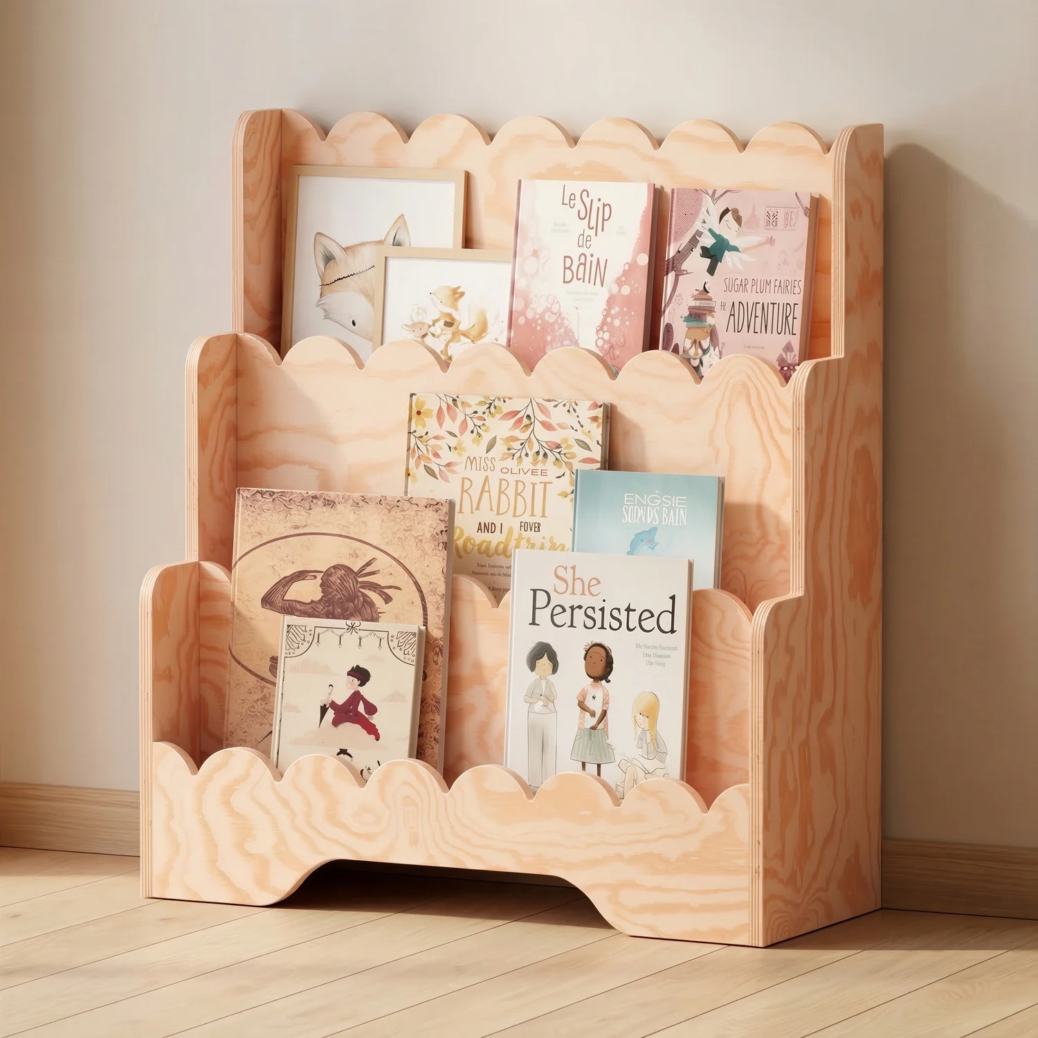 Kinderbücherregal LULU Montessori aus Holz,  - Naturholz,  | Smartwood