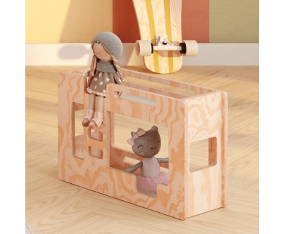 Etagenbett für Puppen MINI MIMI B Montessori Holz