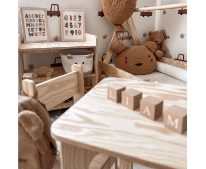 Kindertisch mit Stuhl Set TAB+KR Montessori Holz