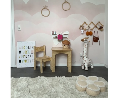 Kindertisch mit Stuhl Set TAB+KR Montessori Holz