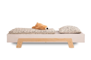 Einzelbett für Kinder mit Lattenrost PUZZLE Montessori Holz
