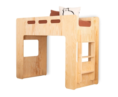 Hochbett für Kinder mit Lattenrost MIMI A Montessori Holz