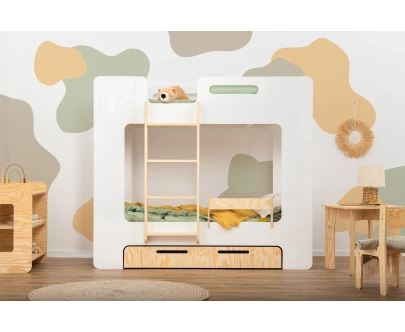 Geländer für Kinderbetten Universal und Ausziehbar Montessori Holz