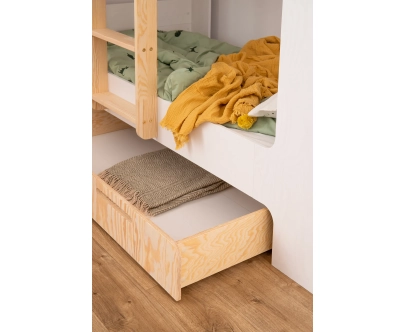 Etagenbett für Kinder mit Schublade und Lattenrost MIMI D Montessori Holz