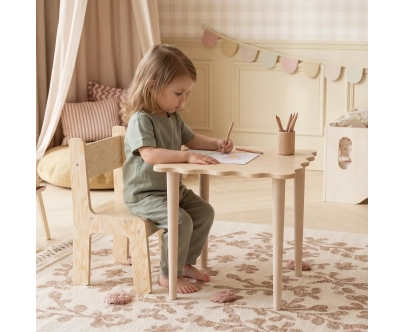 Kindertisch mit Stuhl SET NALU TAB Montessori Holz