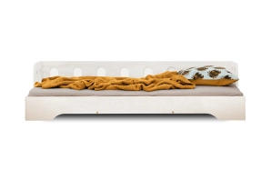 Einzelbett für Kinder mit Rausfallschutz und Lattenrost Sofa TILA 1S Montessori Holz