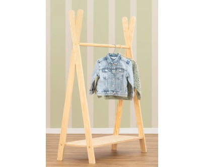 Kleiderständer für Kinder mit Ablage TIPI Montessori Holz
