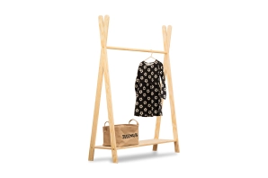 Kleiderständer für Kinder mit Ablage TIPI Montessori Holz
