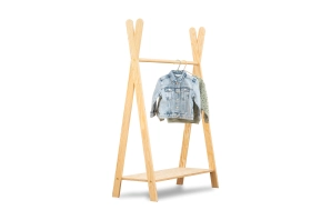 Kleiderständer für Kinder mit Ablage TIPI Montessori Holz