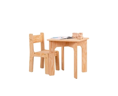 Kindertisch mit Stuhl Set TAB+KR Montessori Holz