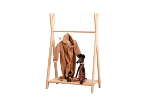 Kleiderständer für Kinder mit Ablage TIPI Montessori Holz