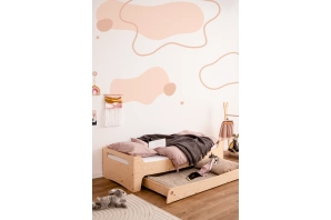 Kinderbett mit Schublade und Lattenrost TILA 10 Montessori Holz