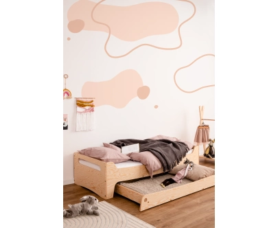 Kinderbett mit Schublade und Lattenrost TILA 10 Montessori Holz