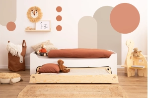 Kinderbett mit Schublade und Lattenrost TILA 10 Montessori Holz