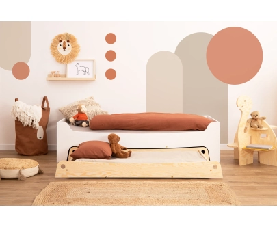 Kinderbett mit Schublade und Lattenrost TILA 10 Montessori Holz