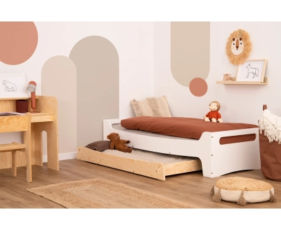 Kinderbett mit Schublade und Lattenrost TILA 10 Montessori Holz