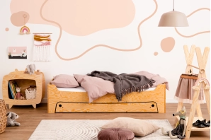 Kinderbett mit Schublade und Lattenrost TILA 10 Montessori Holz