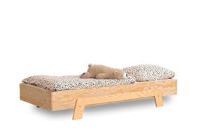 Einzelbett für Kinder mit Lattenrost PUZZLE Montessori Holz