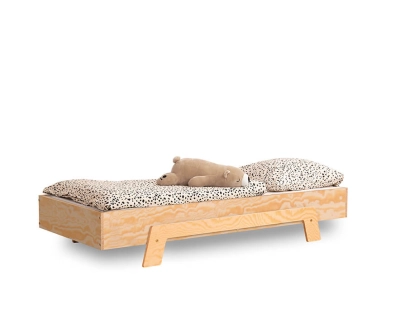 Einzelbett für Kinder mit Lattenrost PUZZLE Montessori Holz